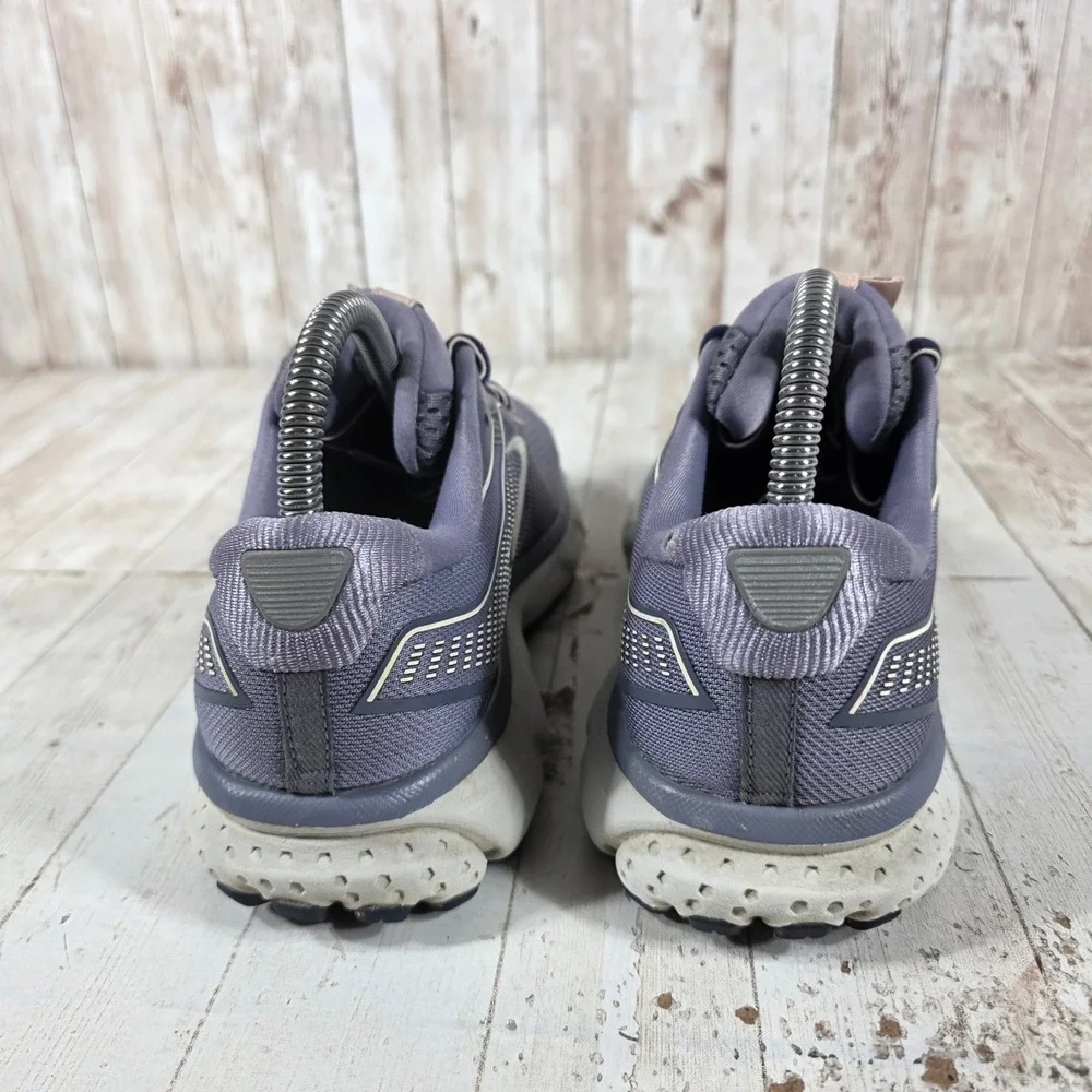 Brooks Ghost 12 Womens 7 Wide D Purple Gray Running Shoes 1203051D066